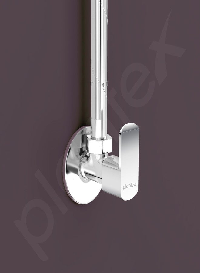 Plantex Single Lever Angle Valve for Bathroom with Brass Spindle/Angle Cock/Single Way Cock with Teflon Tap for Kitchen - Pack of 1 (CRM-1284-Chrome) - Image 5